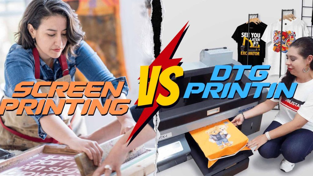 Screen Printing vs DTG printing